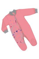 Хлопковый комбинезон-слип розового цвета