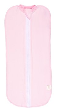 Однотонная пеленка-кокон на молнии нежно-розовый
