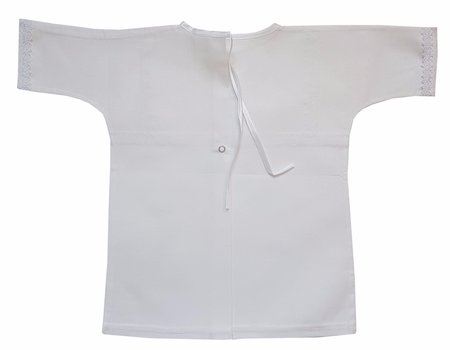 Крестильная рубашка с белой тесьмой